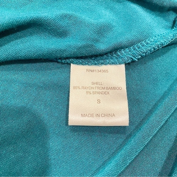 Laurie Felt | Knit Top Choker Neckline Spandex Tunic Teal Size Small - Picture 5 of 5